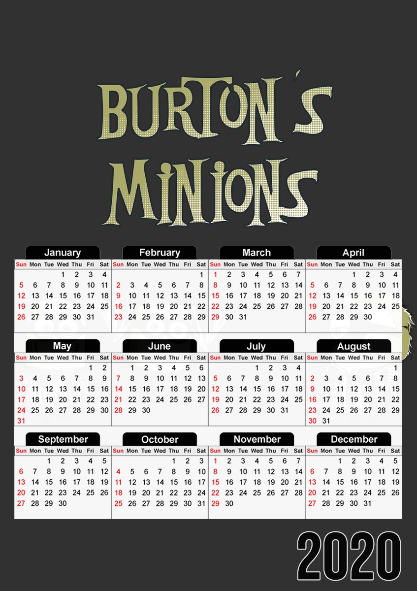 Calendrier Burton's Minions