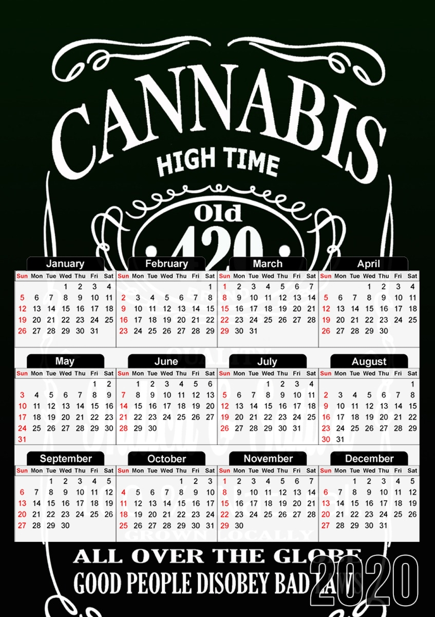 Calendrier Cannabis