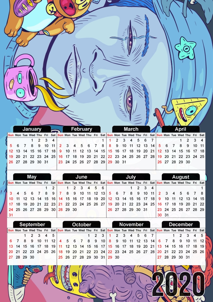 Calendrier Colorful and creepy creatures