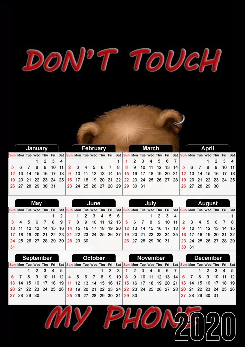 Calendrier photo 30x43cm format A3 Don't touch my phone