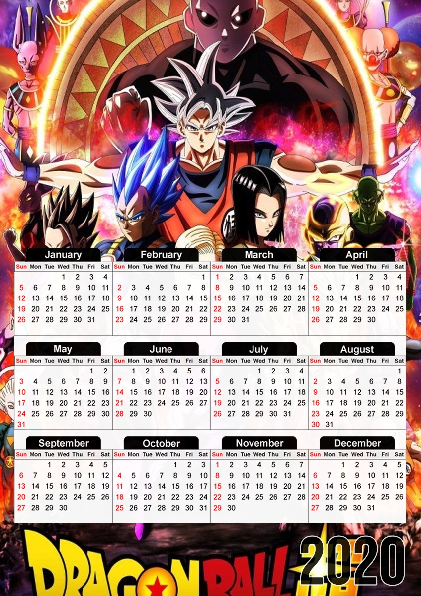 Calendrier Dragon Ball X Avengers