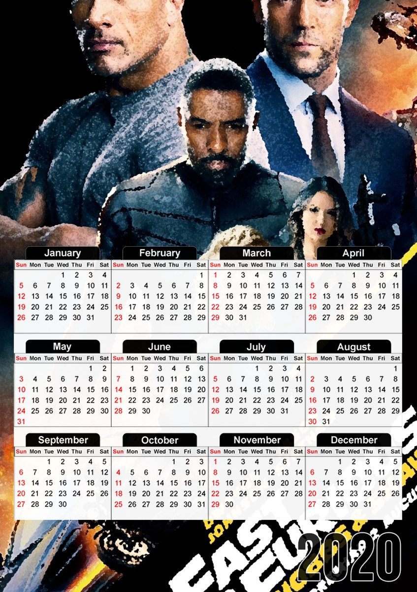 Calendrier fast and furious hobbs and shaw