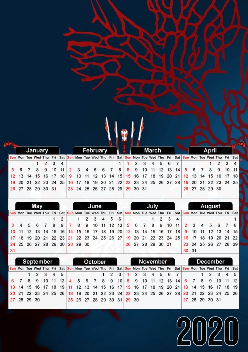 Calendrier Poisson rouge