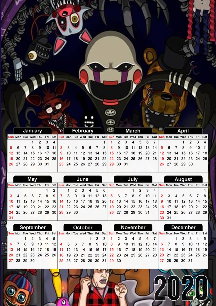 Calendrier Five nights at freddys