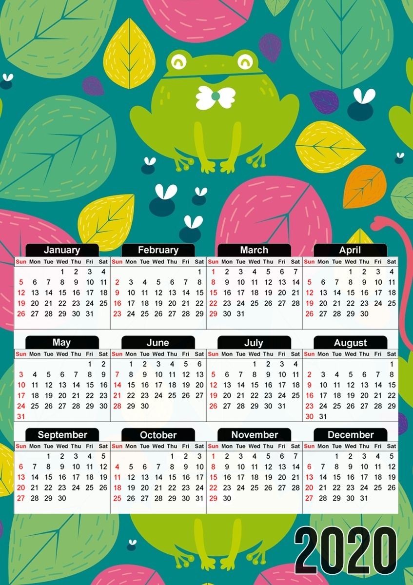 Calendrier Frogs and leaves