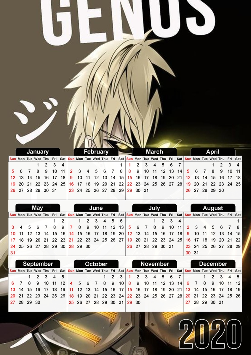 Calendrier Genos one punch man