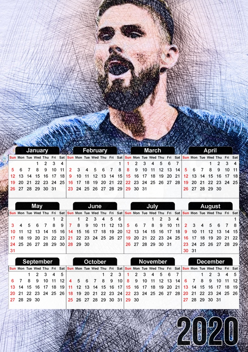 Calendrier Giroud The French Striker