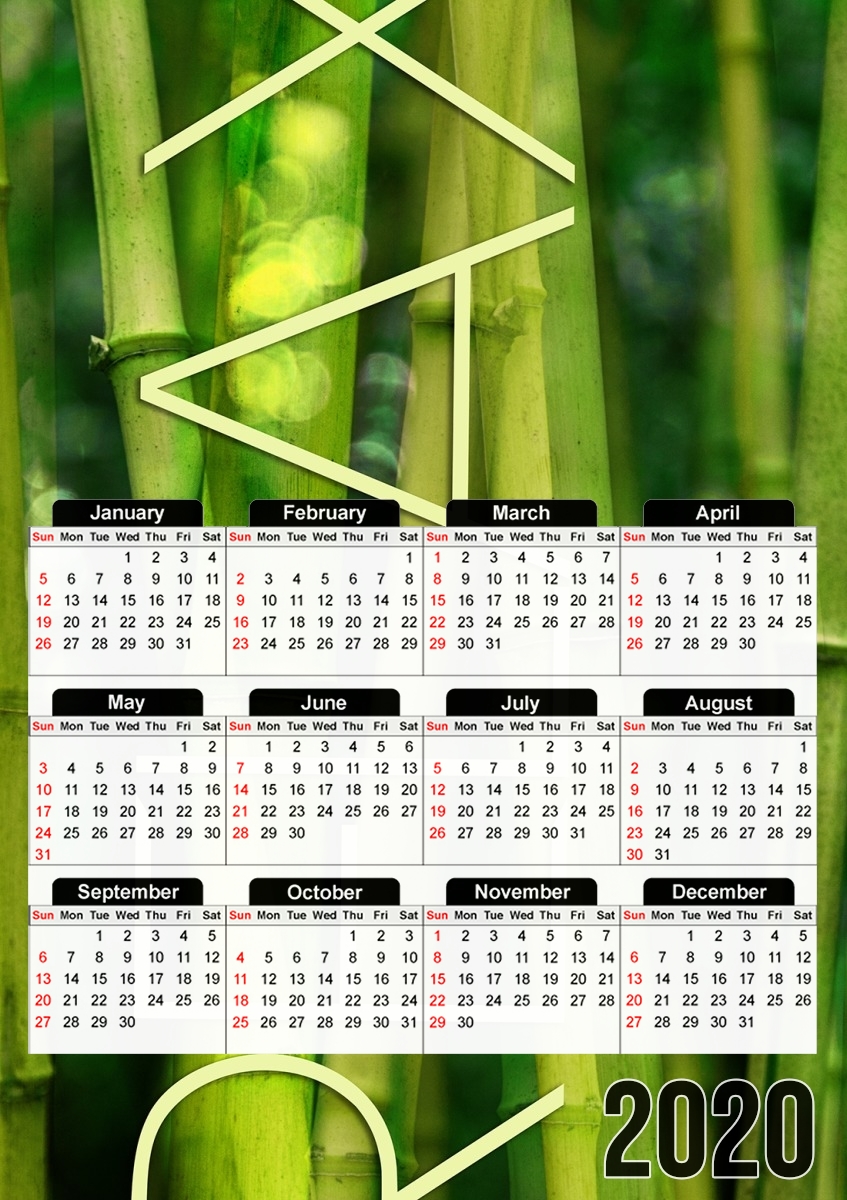 Calendrier green bamboo
