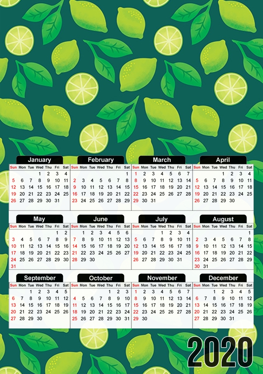 Calendrier Citron Vert Lemon Summer