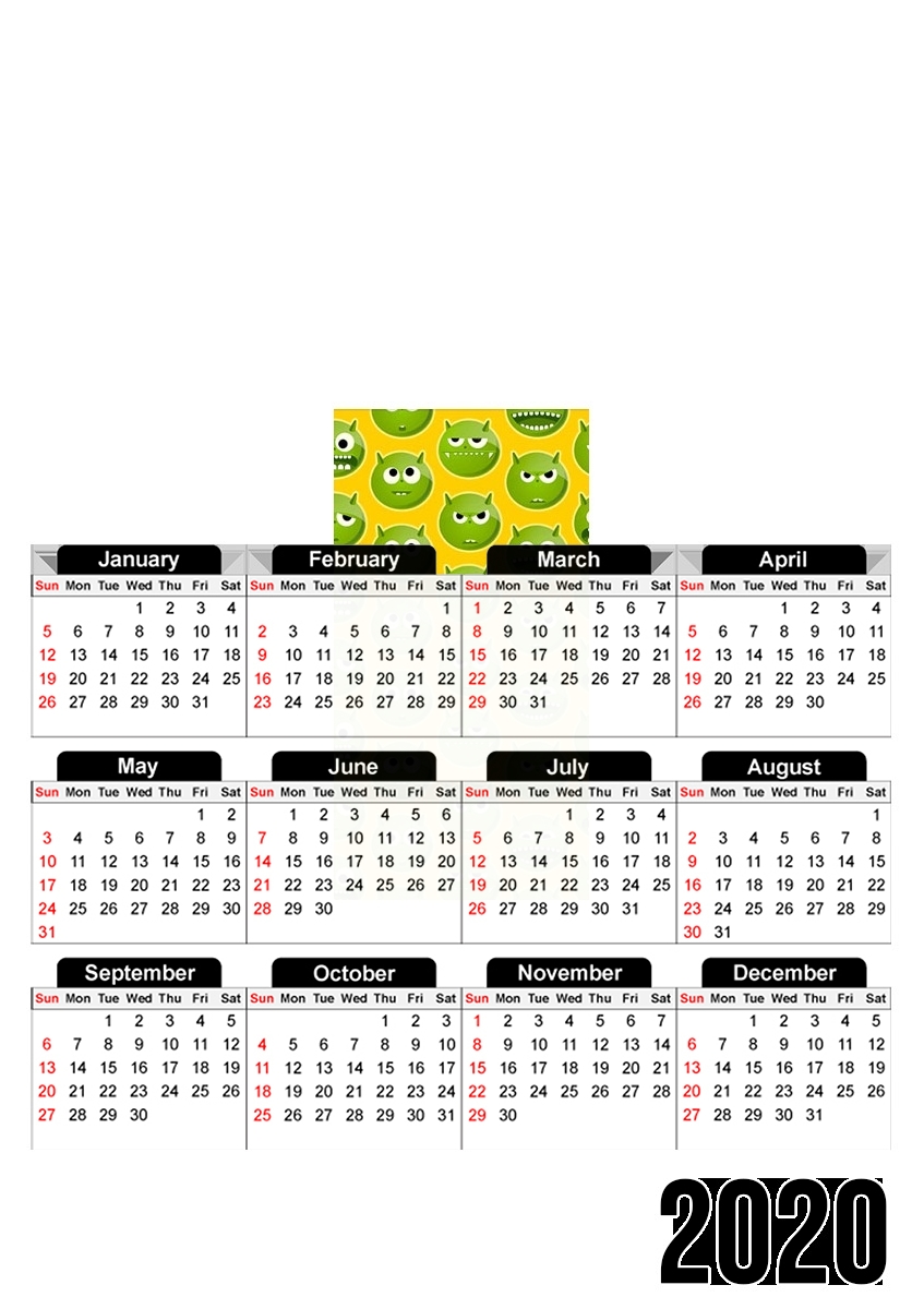 Calendrier Green Monsters