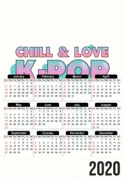 calendrier-photo Hand Drawn Finger Heart Chill Love Music Kpop