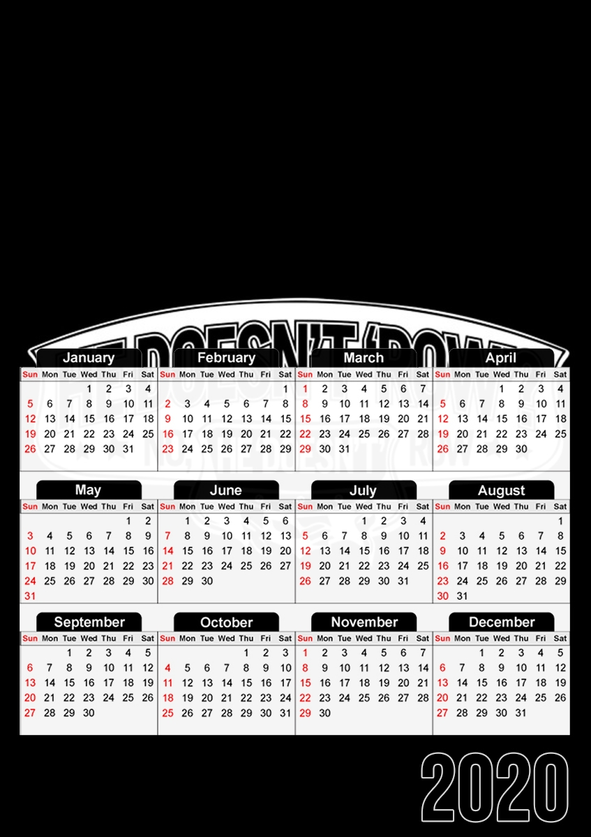Calendrier He doesnt row