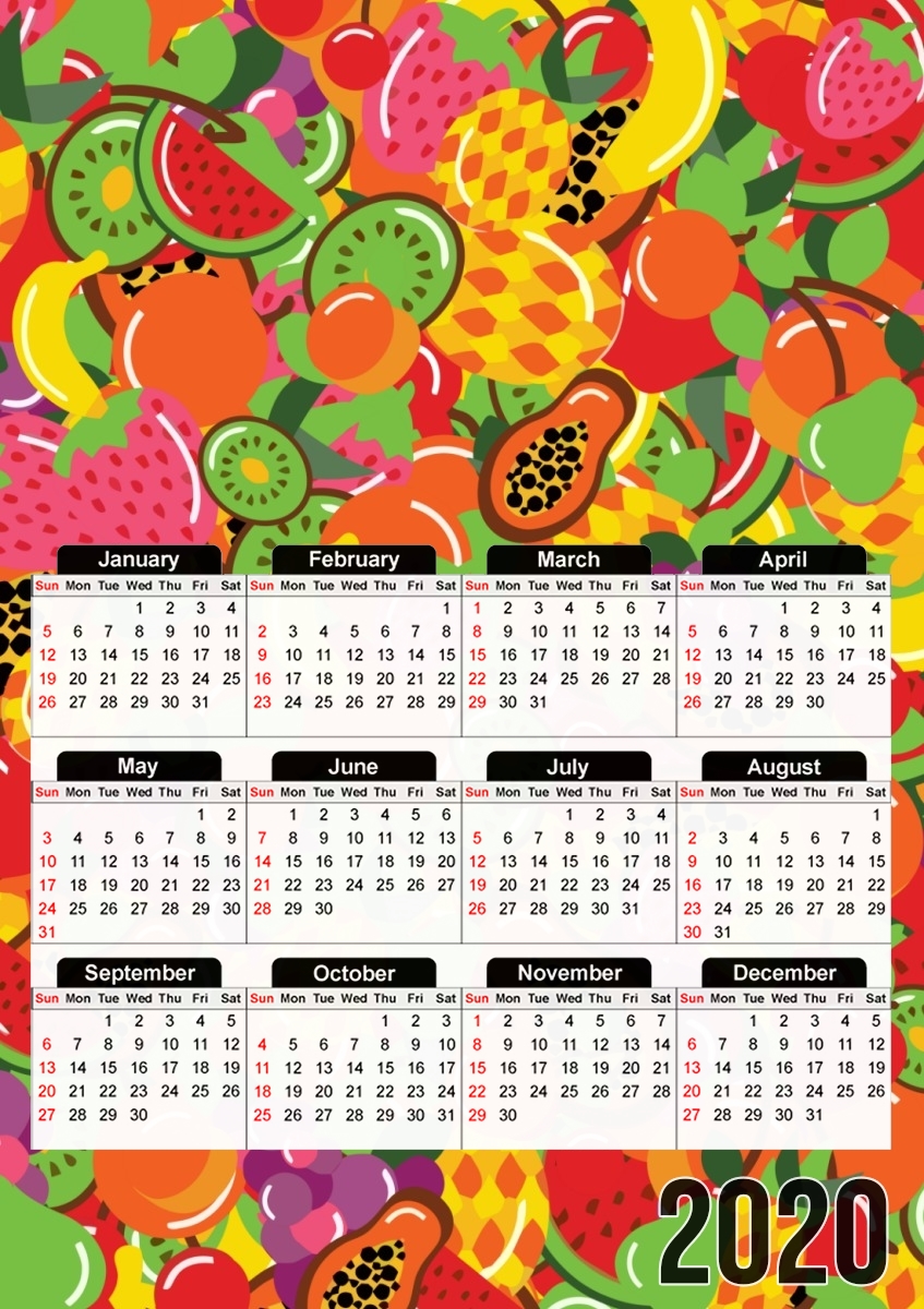 Calendrier Healthy Food: Fruits and Vegetables V1