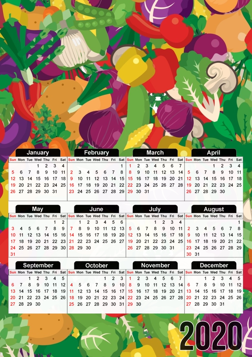 Calendrier Healthy Food: Fruits and Vegetables V3