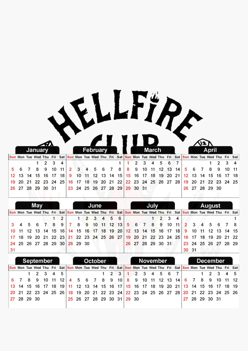 Calendrier Hellfire Club