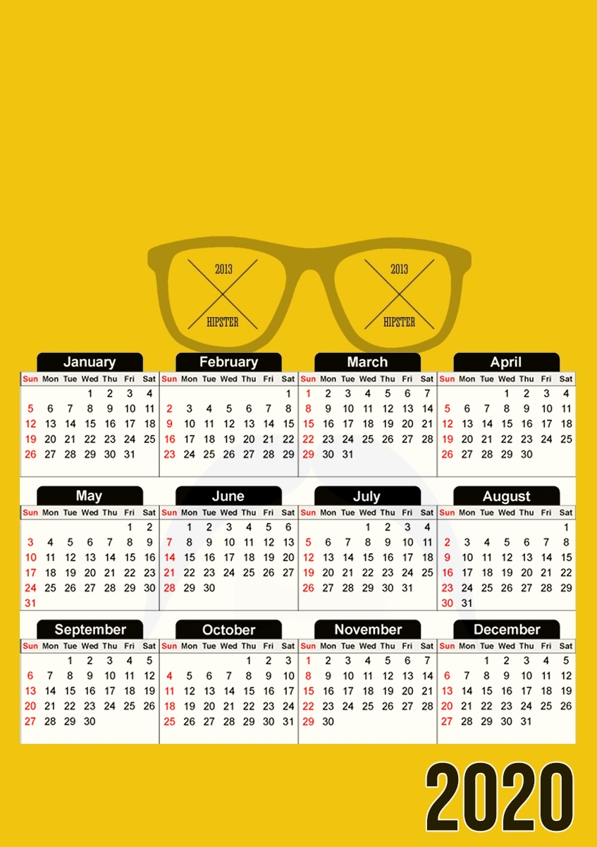 Calendrier Hipster Face 2