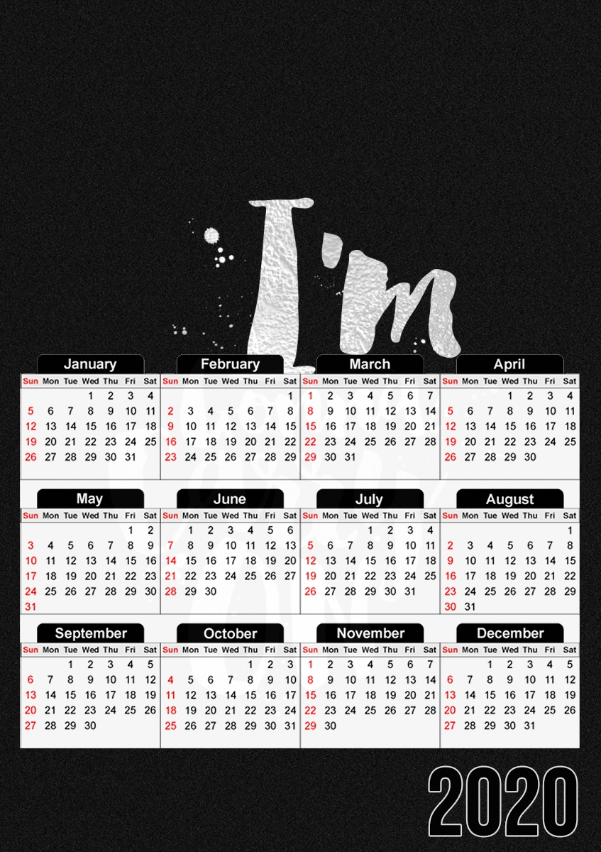 Calendrier I'm gonna carry on