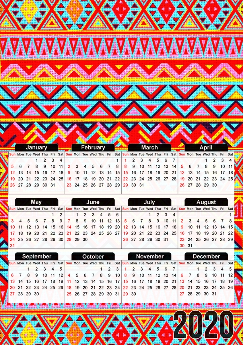 Calendrier India Style Pattern (Multicolor)