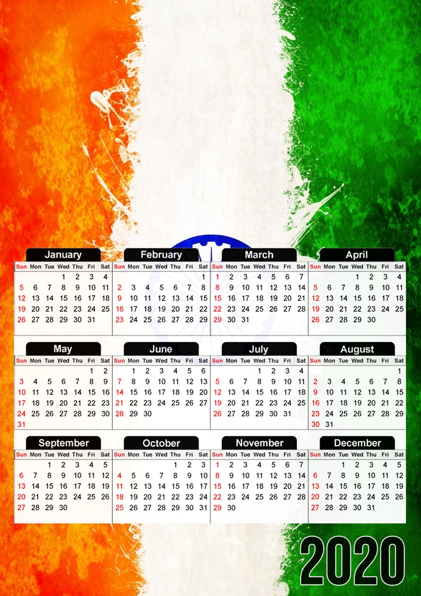Calendrier Indian Paint Spatter