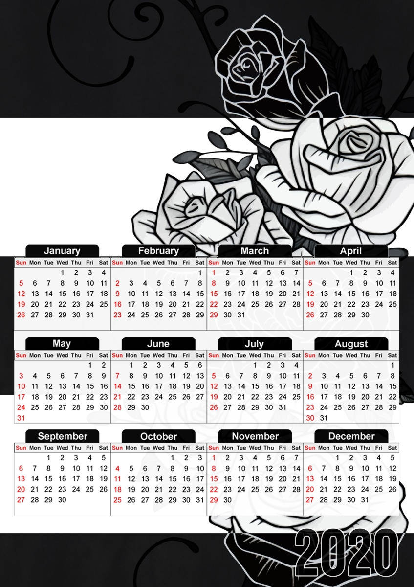 Calendrier Inverted Roses