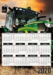 calendrier-photo John Deer Tracteur vert