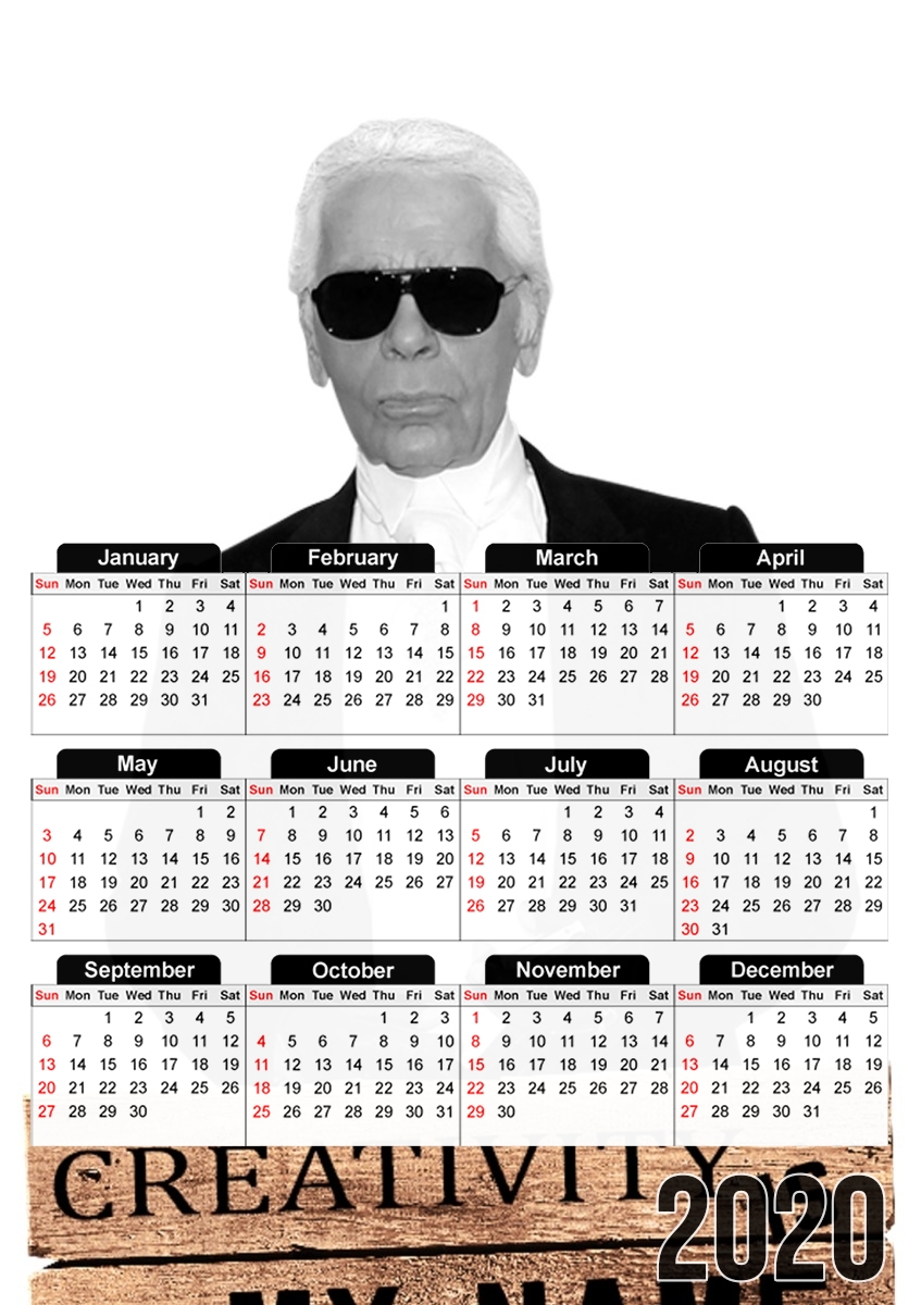 Calendrier Karl Lagerfeld Creativity is my name