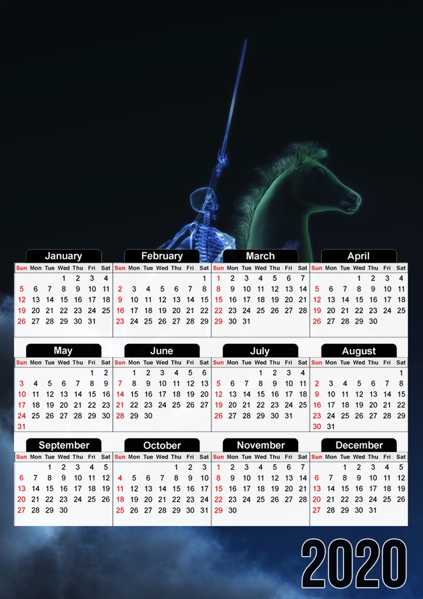 Calendrier Knight in ghostly armor