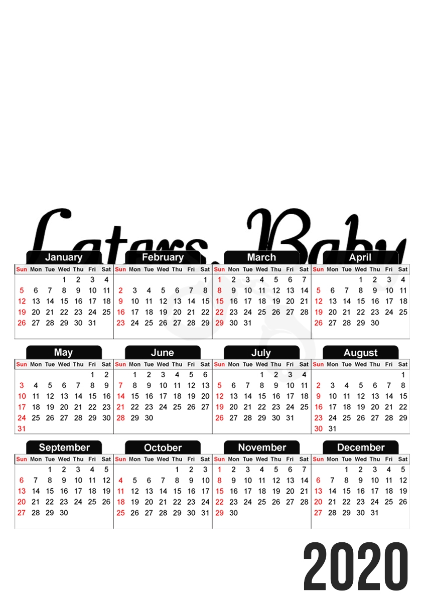 Calendrier Laters Baby fifty shades of grey