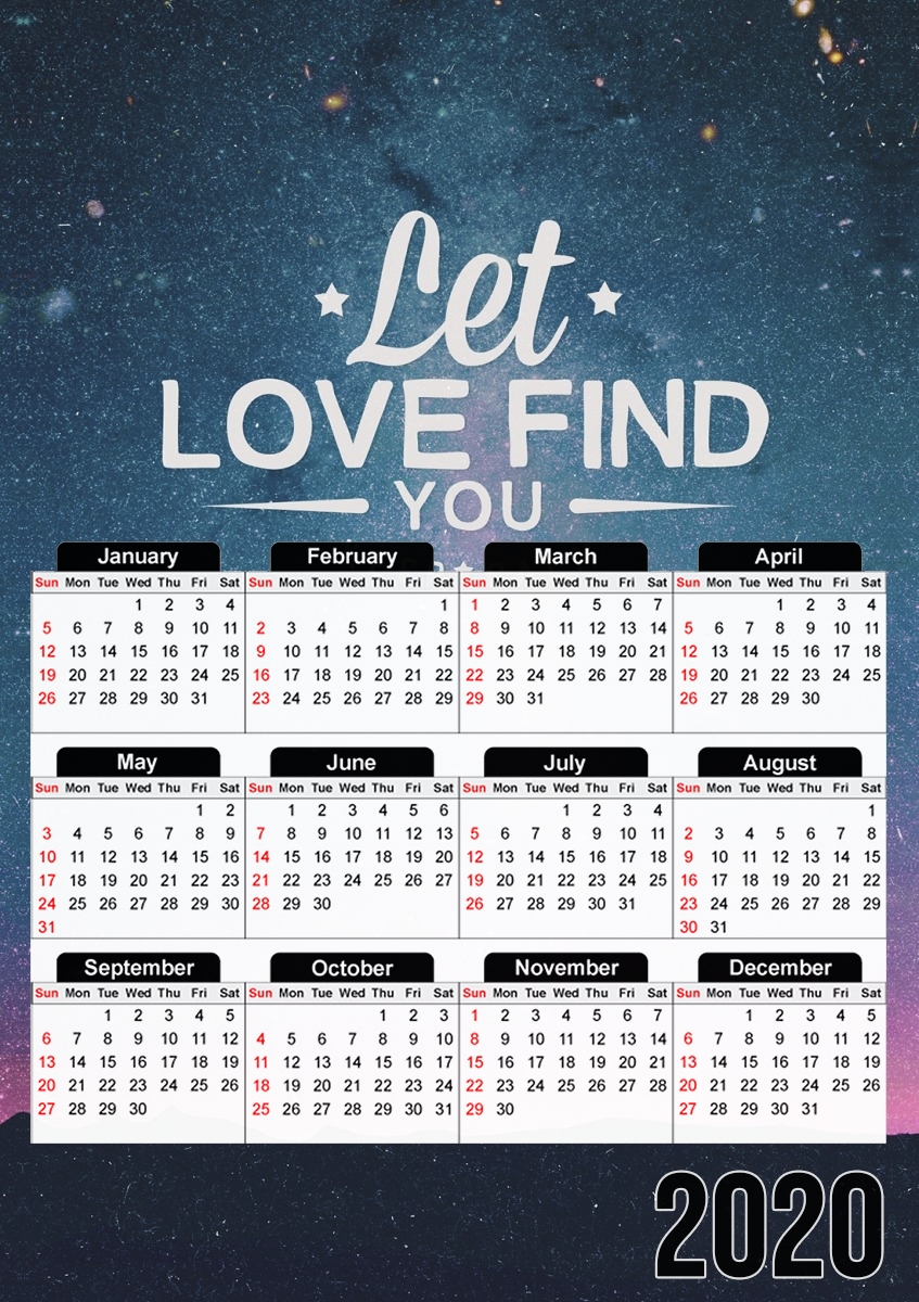 Calendrier Let love find you!