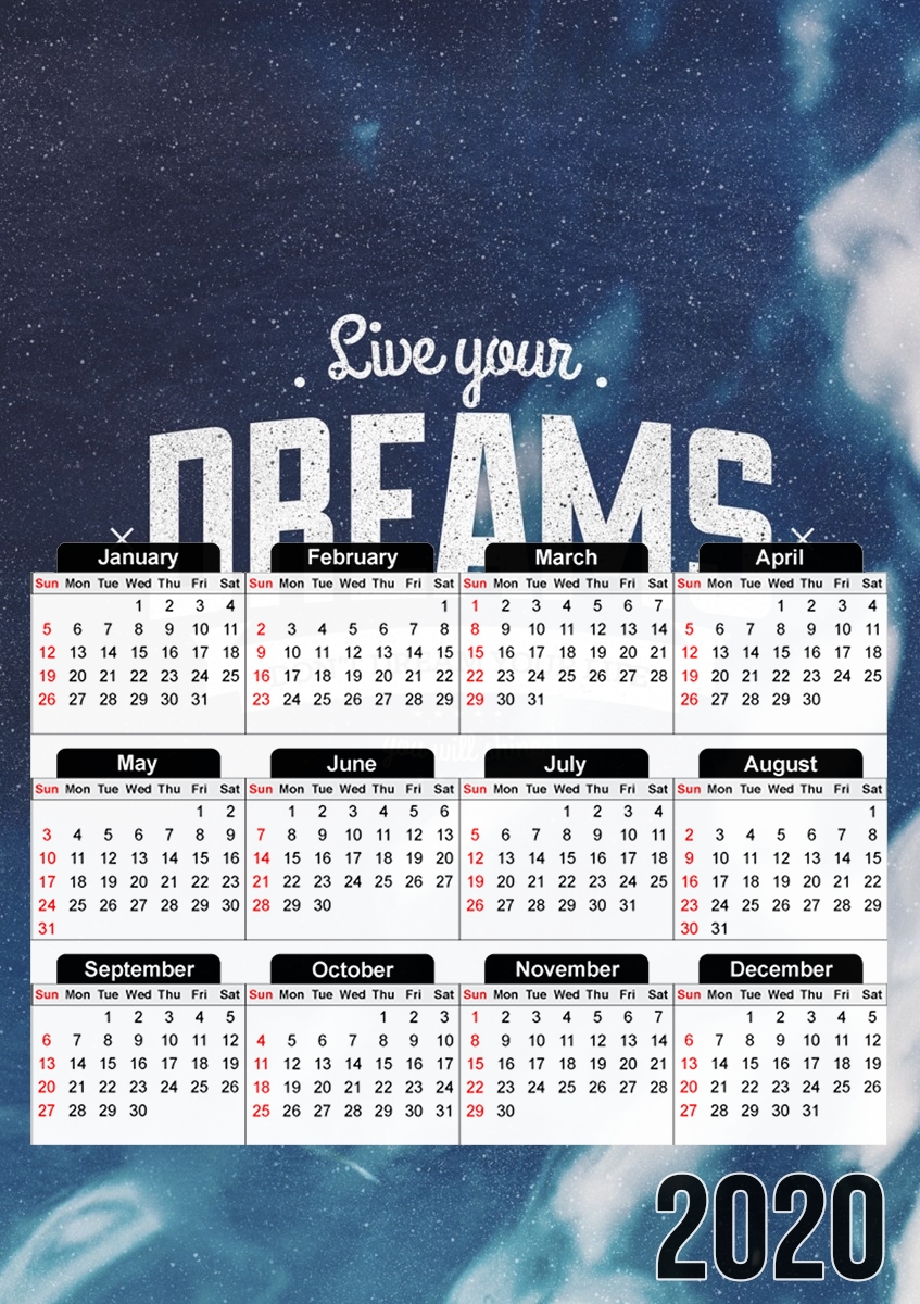 Calendrier Live your dreams