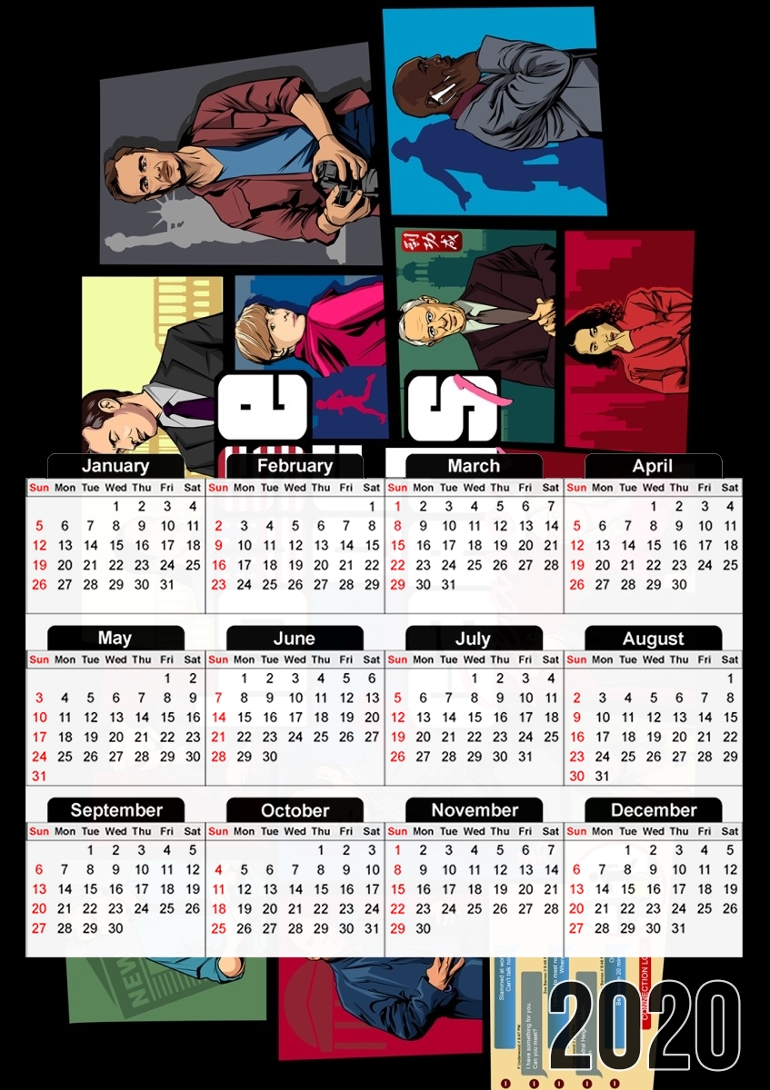 Calendrier Mashup GTA and House of Cards