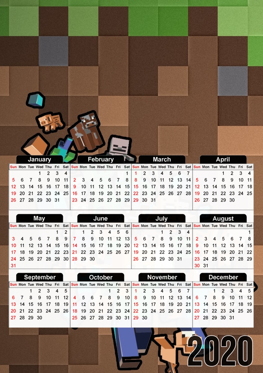 Calendrier Minecraft Creeper Forest