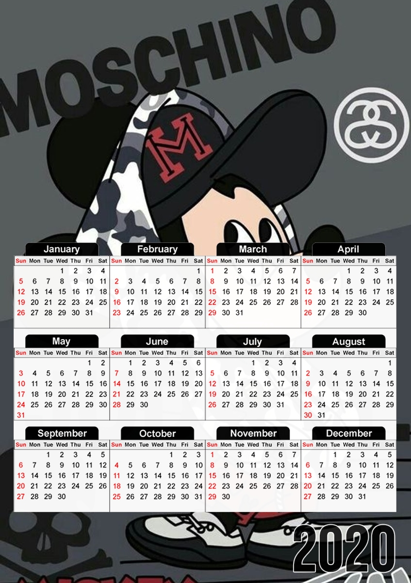 Calendrier Mouse Moschino Gangster