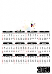 calendrier-photo Notes de musique Papillon colorés