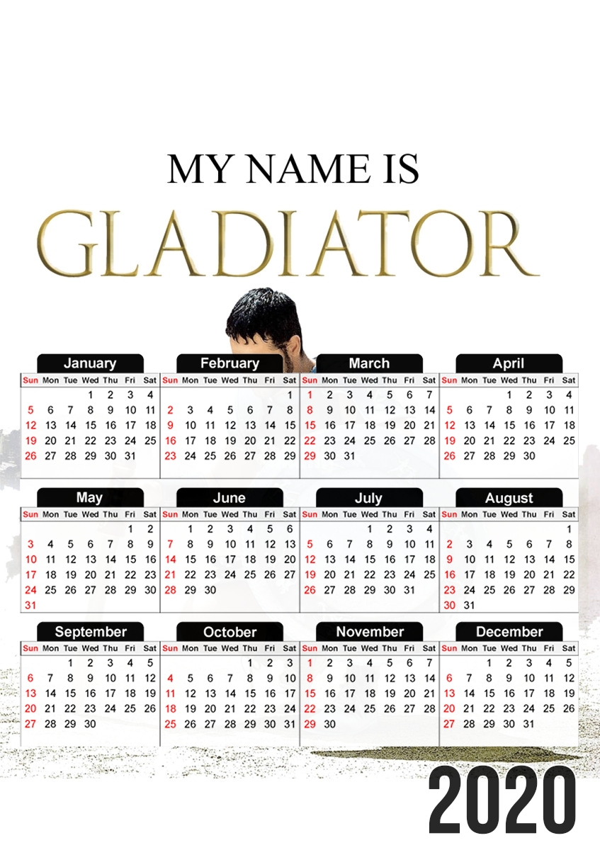 Calendrier My name is gladiator