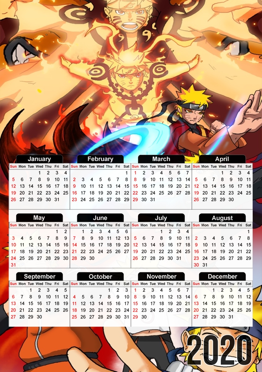 Calendrier Naruto Evolution