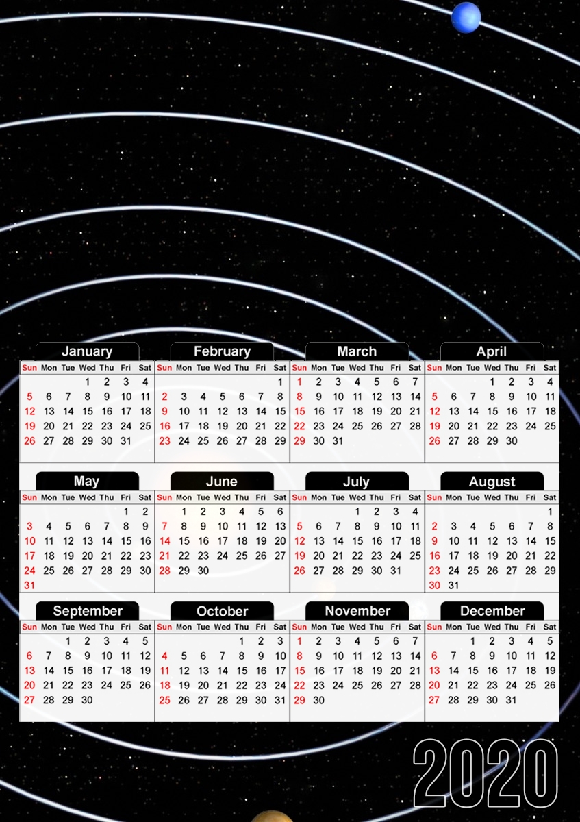 Calendrier Our Solar System