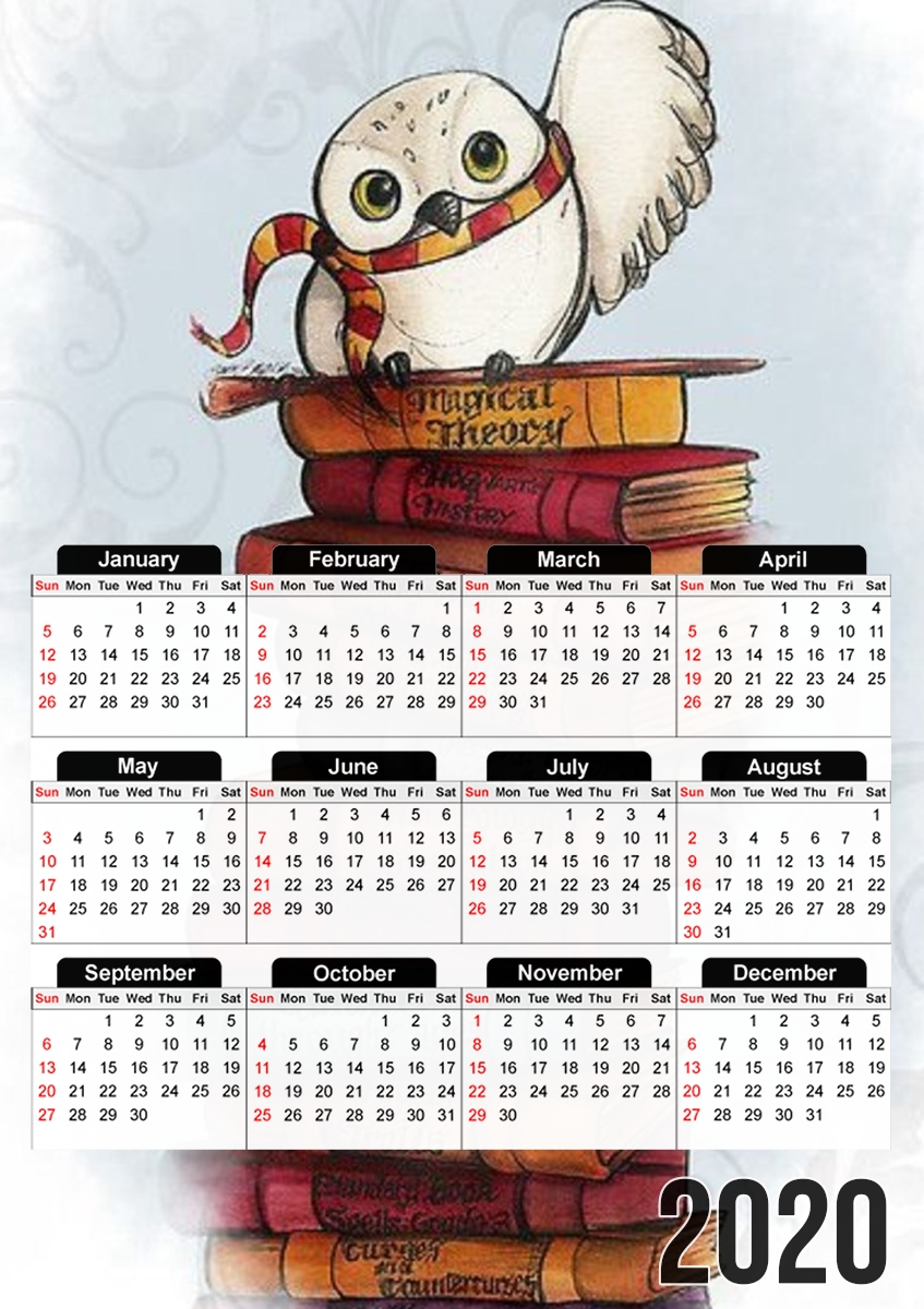 Calendrier Owl and Books
