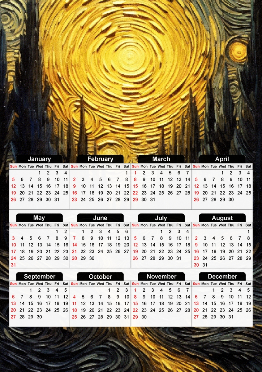 Calendrier Painting Abstract V7