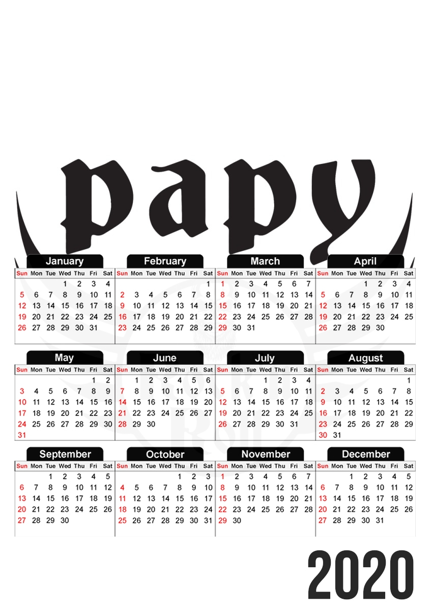 Calendrier Papy Rock N Roll