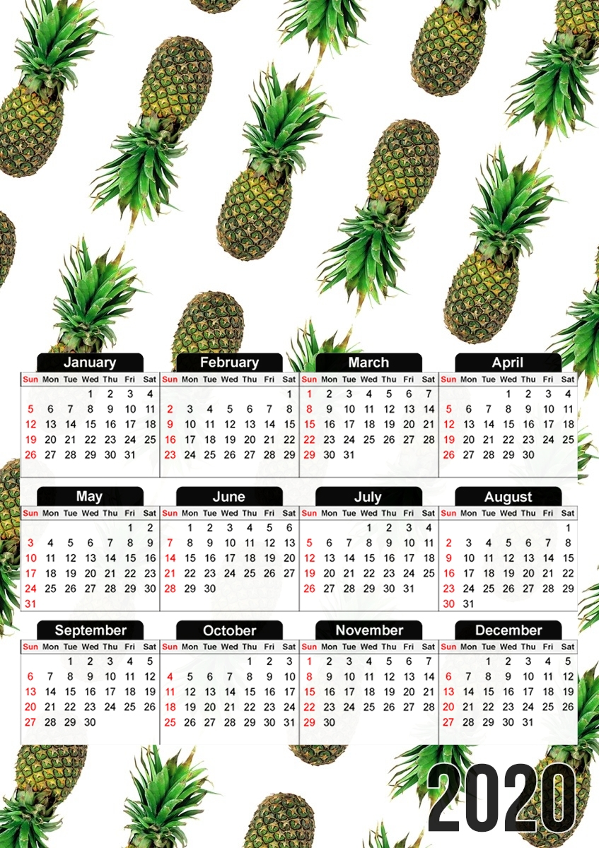 Calendrier Ananas Pattern