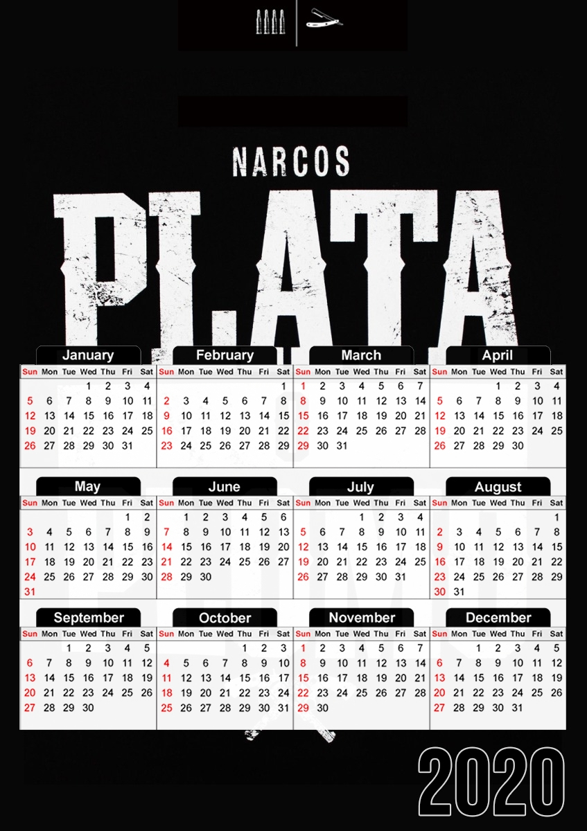 Calendrier Plata O Plomo Narcos Pablo Escobar