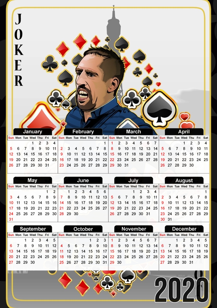 Calendrier Poker: Franck Ribery as The Joker