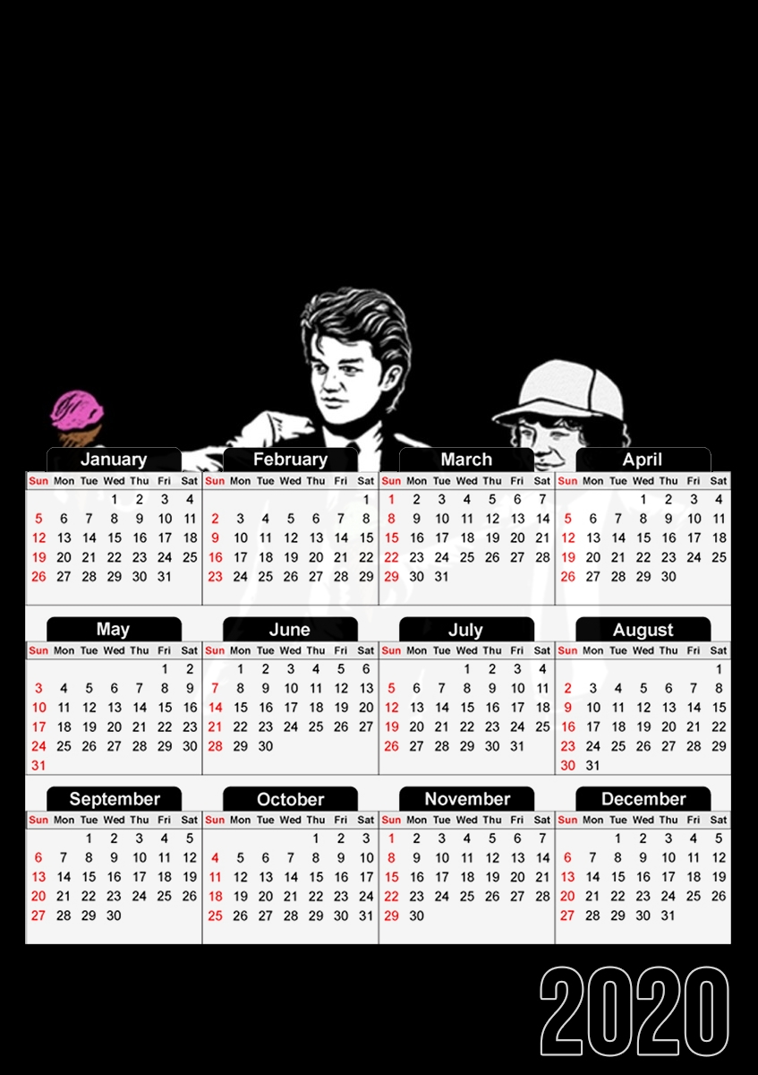 Calendrier Pulp Fiction with Dustin and Steve