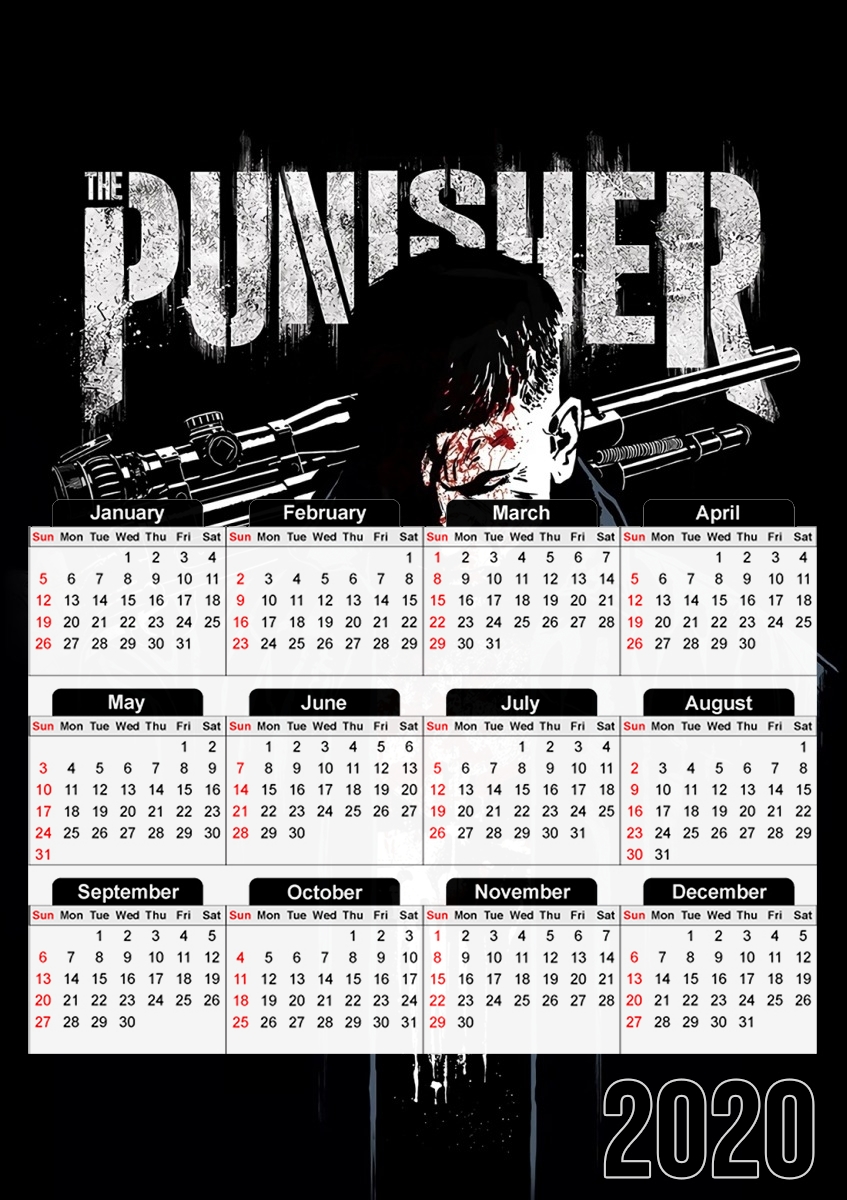 Calendrier Punisher Blood Frank Castle