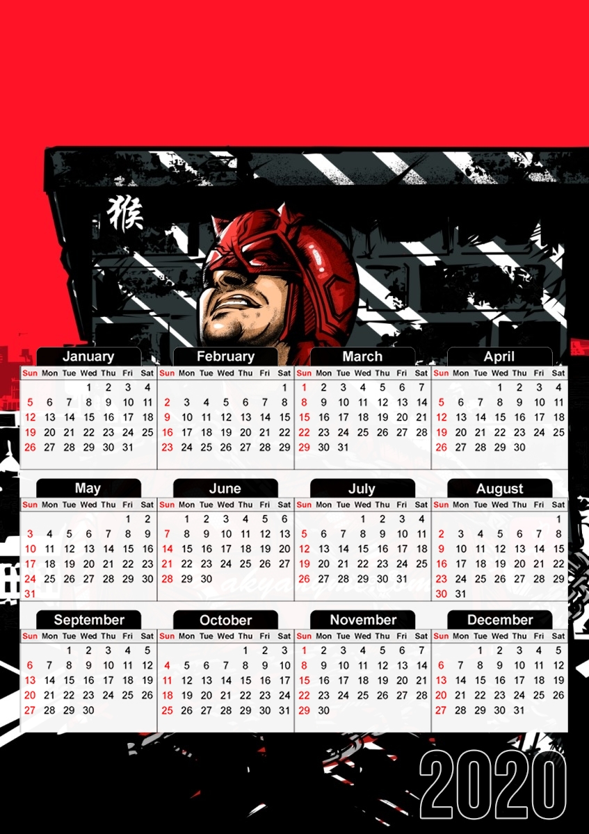Calendrier Red Vengeur Aveugle