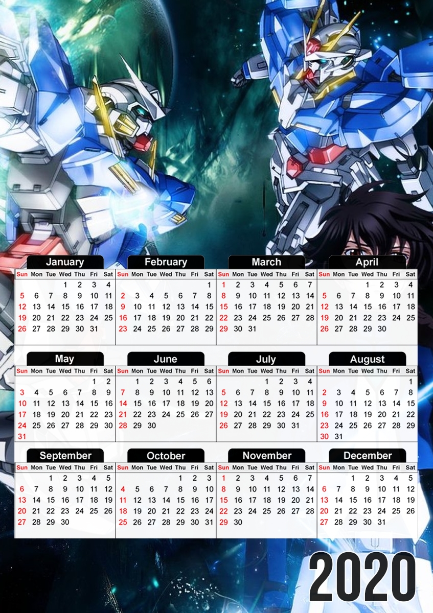 Calendrier Setsuna Exia And Gundam
