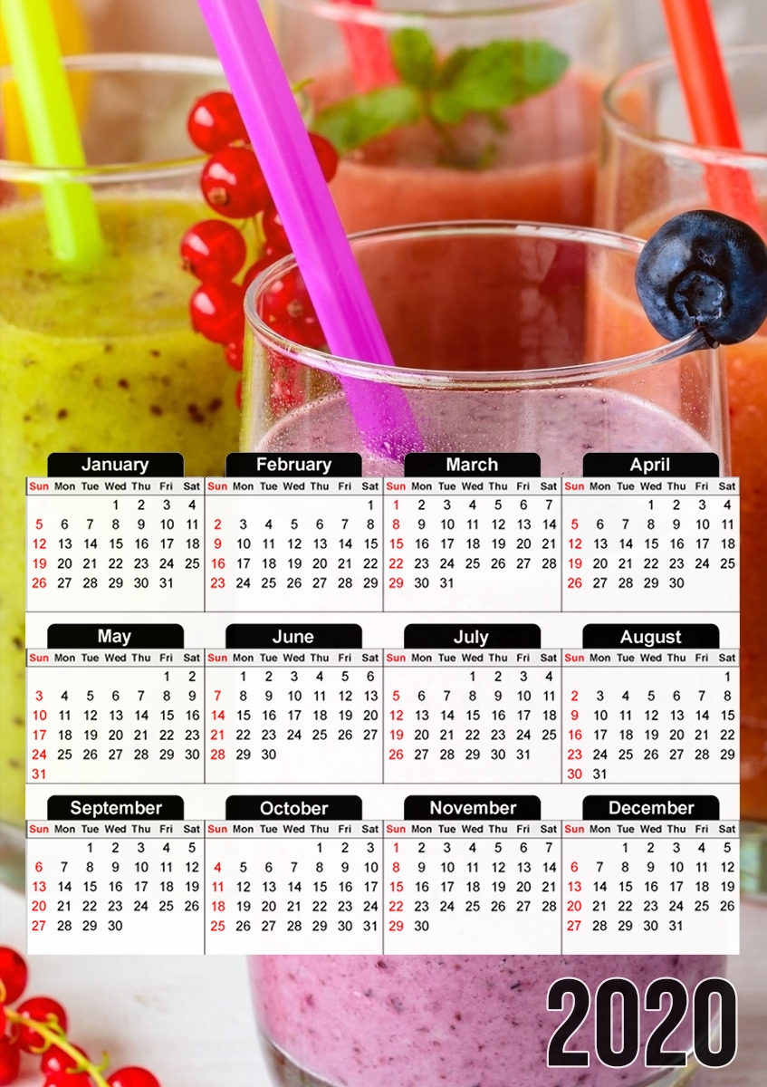 Calendrier Smoothie for summer