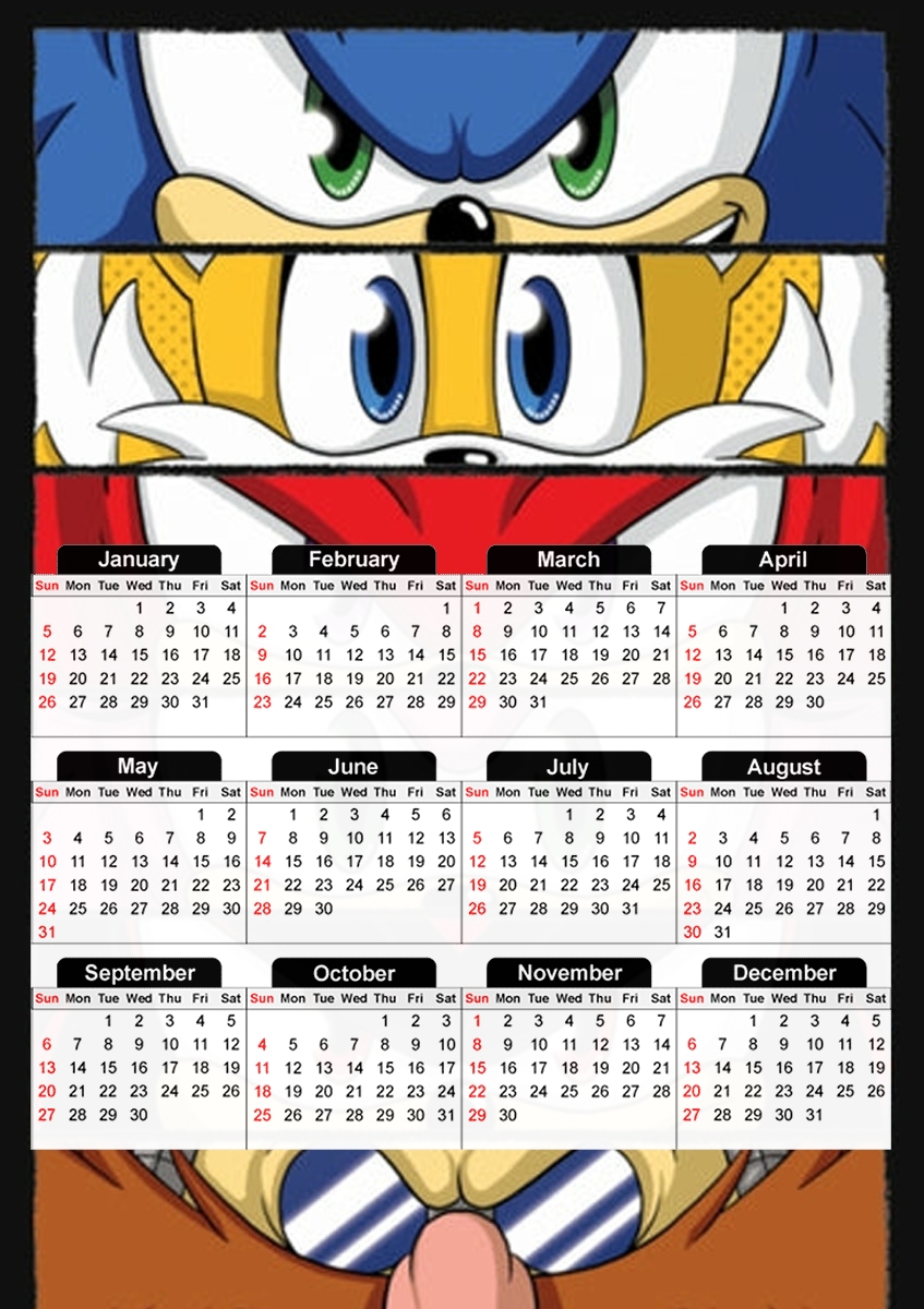 Calendrier Sonic eyes