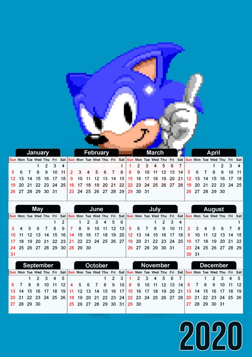 Calendrier Sonic in the pocket